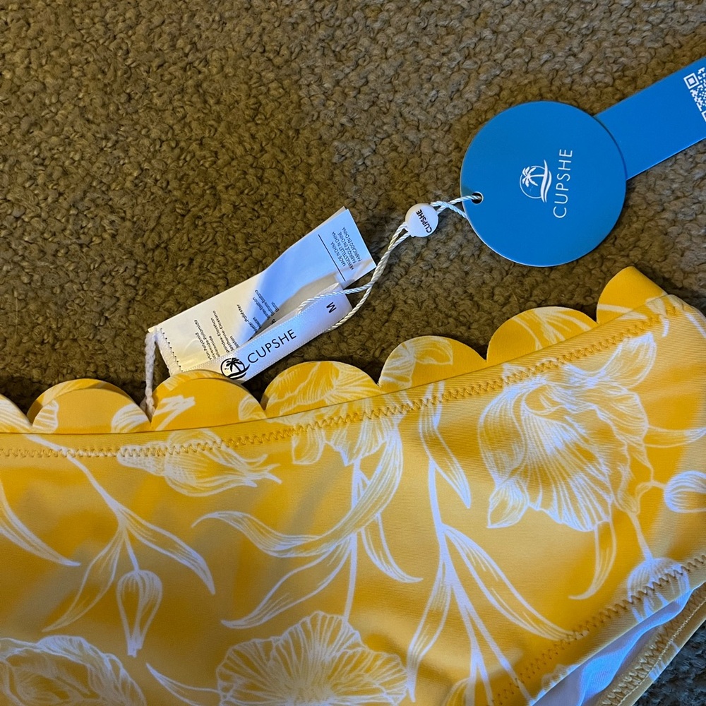 Charleigh Floral Yellow Wide Straps Bikini - Picture 5 of 7